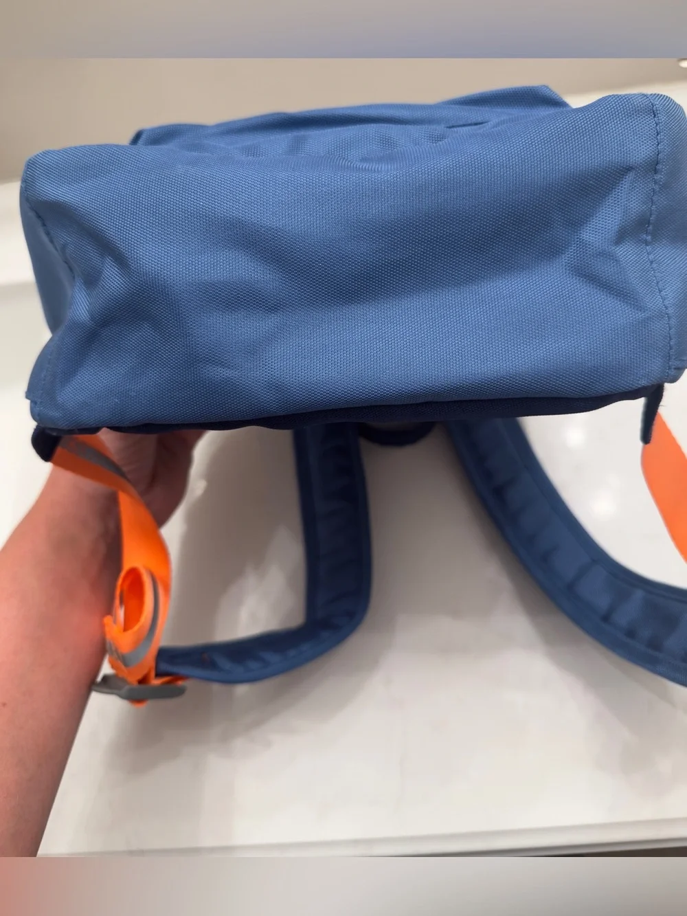 Pottery Barn Kids Blue/Navy/Orange Astor Small Backpack